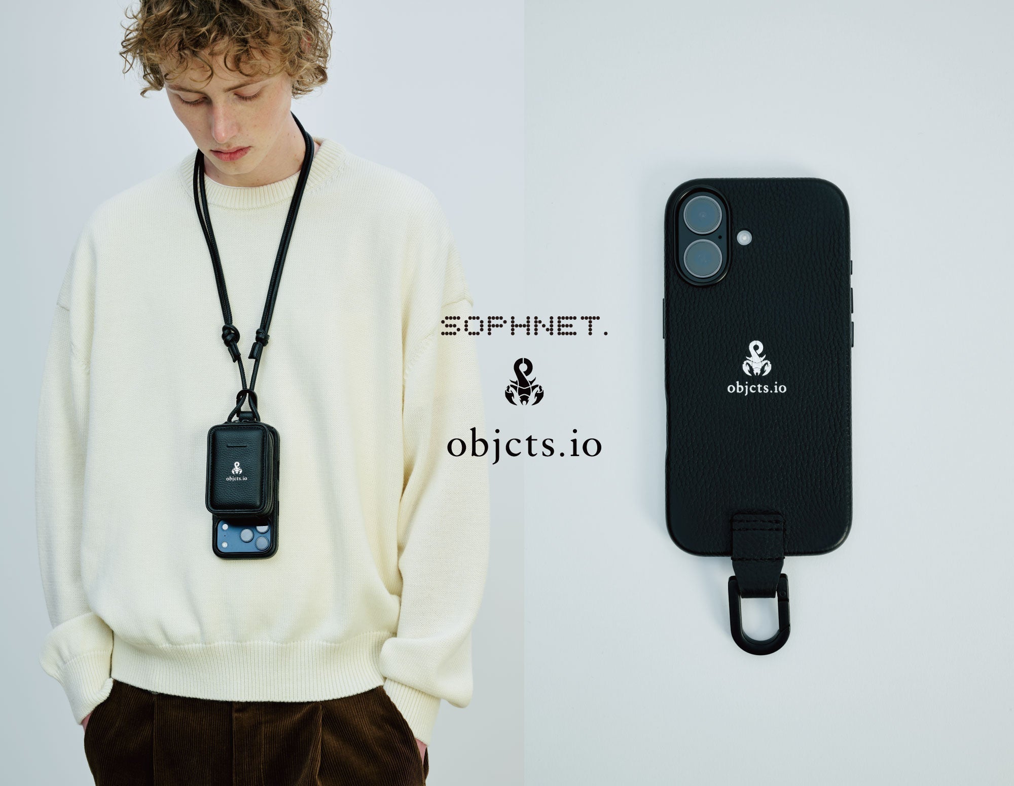 【objcts.io】SOPHNET.との初コラボレーション。スコーピオンロゴを纏った、ミニマルとエッジが交差するウェアラブルなiPhoneケースを発売